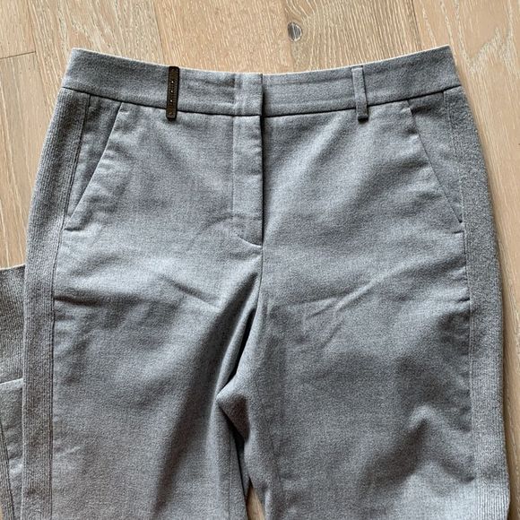 Peserico Side Stripe Rib Cuff 28" Trouser Grey Sz42 - Picture 2 of 11